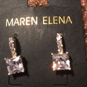 NWT Maren Elena Rhinestone and CZ Earrings